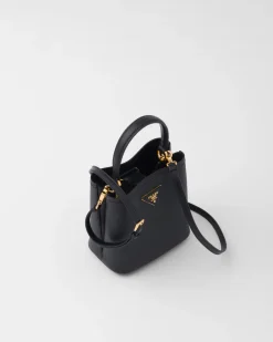 Mujer Prada BOLSOS CON ASA SUPERIOR|BOLSOS CON ASA SUPERIOR^Bolso Pequeño De Piel Saffiano Panier