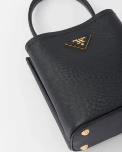 Mujer Prada BOLSOS CON ASA SUPERIOR|BOLSOS CON ASA SUPERIOR^Bolso Pequeño De Piel Saffiano Panier