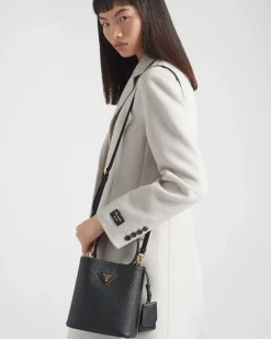 Mujer Prada BOLSOS CON ASA SUPERIOR|BOLSOS CON ASA SUPERIOR^Bolso Pequeño De Piel Saffiano Panier