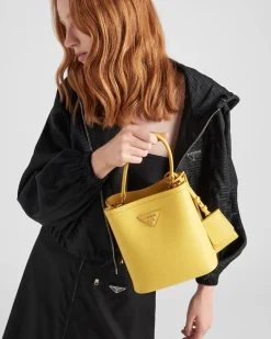 Mujer Prada BOLSOS CON ASA SUPERIOR|BOLSOS CON ASA SUPERIOR^Bolso Pequeño De Piel Saffiano Panier