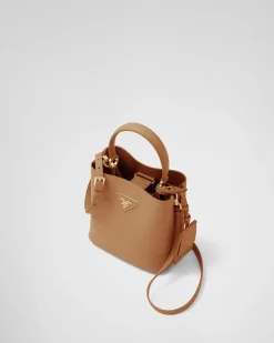 Mujer Prada BOLSOS CON ASA SUPERIOR|BOLSOS CON ASA SUPERIOR^Bolso Pequeño De Piel Saffiano Panier