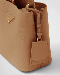 Mujer Prada BOLSOS CON ASA SUPERIOR|BOLSOS CON ASA SUPERIOR^Bolso Pequeño De Piel Saffiano Panier