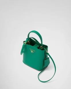 Mujer Prada BOLSOS CON ASA SUPERIOR|BOLSOS CON ASA SUPERIOR^Bolso Pequeño De Piel Saffiano Panier