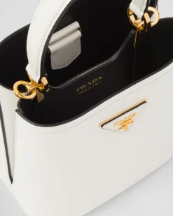 Mujer Prada BOLSOS CON ASA SUPERIOR|BOLSOS CON ASA SUPERIOR^Bolso Pequeño De Piel Saffiano Panier