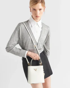 Mujer Prada BOLSOS CON ASA SUPERIOR|BOLSOS CON ASA SUPERIOR^Bolso Pequeño De Piel Saffiano Panier