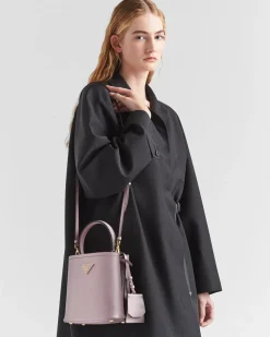 Mujer Prada BOLSOS CON ASA SUPERIOR|BOLSOS CON ASA SUPERIOR^Bolso Pequeño De Piel Saffiano Panier