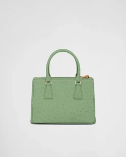 Prada PRADA GALLERIA^Bolso Pequeño Galleria De Piel De Avestruz