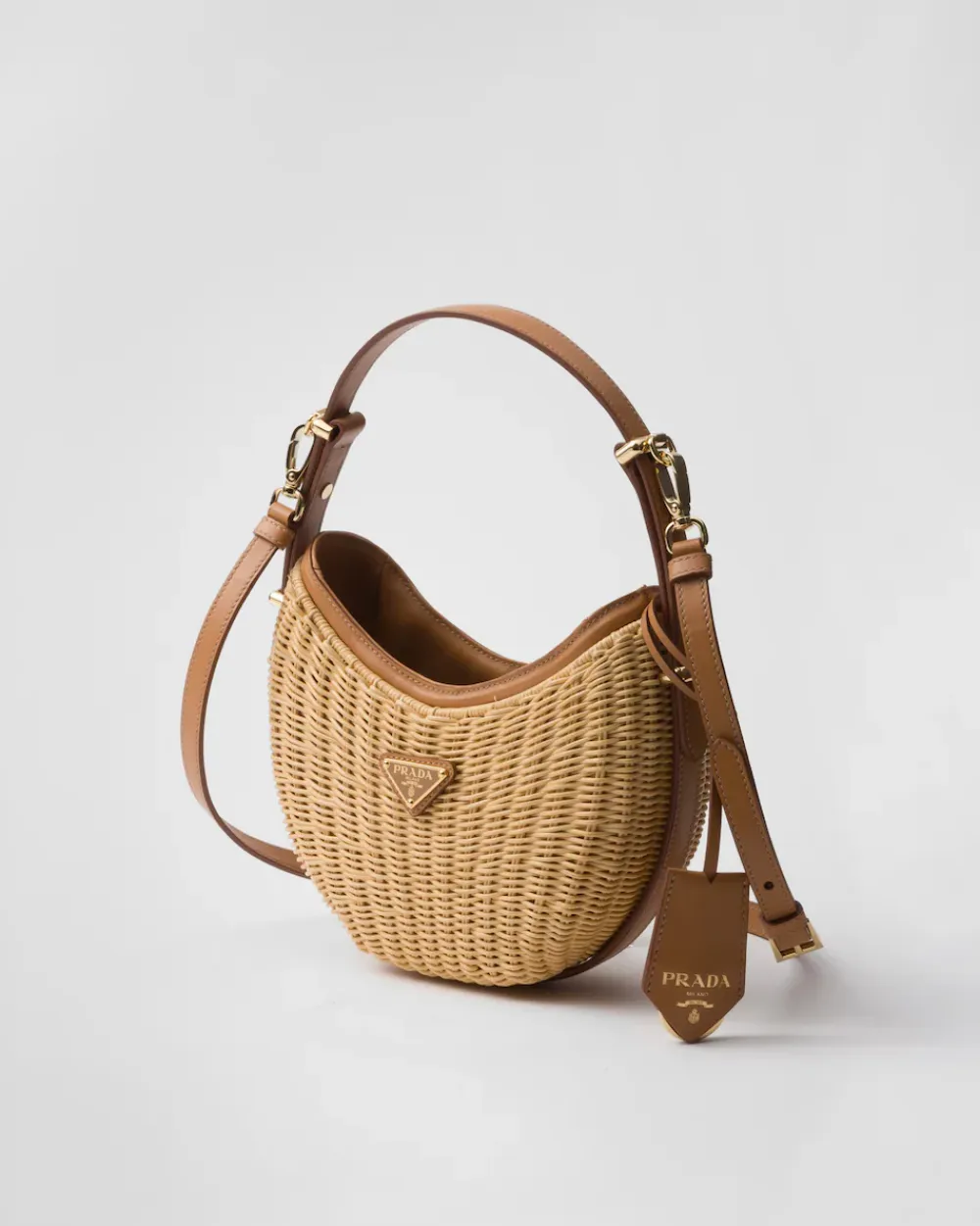 Mujer Prada PRADA ARQUE’|PRADA SUMMER BAGS^Bolso Arqué De Tejido Trenzado Y Piel