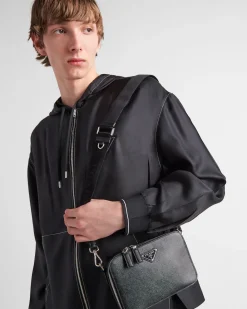 Hombre Prada BOLSOS MENSAJEROS^Bolso Brique De Piel Saffiano