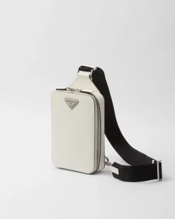 Hombre Prada MOCHILAS Y RIÑONERAS^Bolso Brique De Piel Saffiano