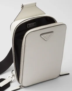 Hombre Prada MOCHILAS Y RIÑONERAS^Bolso Brique De Piel Saffiano