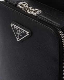 Hombre Prada MOCHILAS Y RIÑONERAS^Bolso Brique De Piel Saffiano