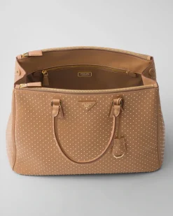 Mujer Prada PRADA GALLERIA|BOLSOS CON ASA SUPERIOR^Bolso Galleria Extragrande De Piel Con Tachuelas
