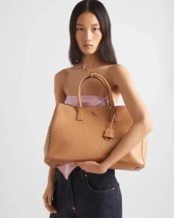 Mujer Prada PRADA GALLERIA|BOLSOS CON ASA SUPERIOR^Bolso Galleria Extragrande De Piel Con Tachuelas