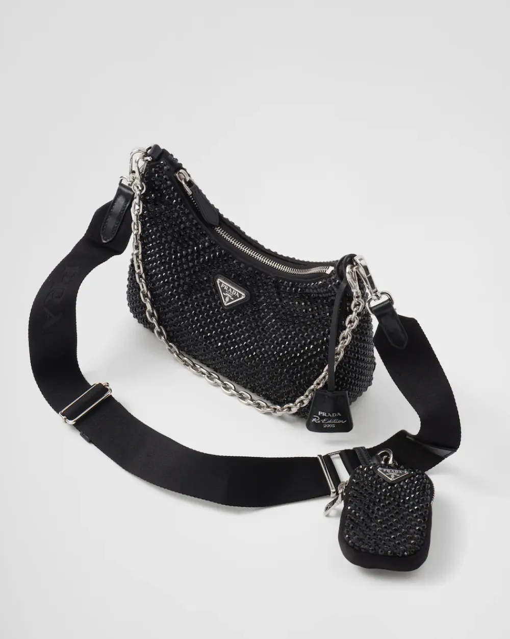 Prada PRADA RE-EDITION^Bolso Re-edition 2005 Con Cristales