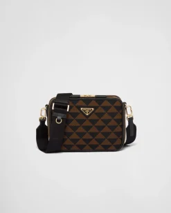 Hombre Prada BOLSOS MENSAJEROS^Bolso Symbole De Tela Bordada