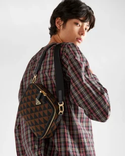 Hombre Prada BOLSOS MENSAJEROS^Bolso Symbole De Tela Bordada