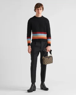 Hombre Prada BOLSOS MENSAJEROS^Bolso Symbole De Tela Bordada
