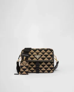 Hombre Prada BOLSOS MENSAJEROS^Bolso Symbole De Tela Bordada
