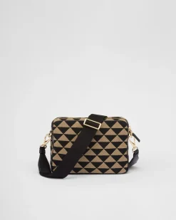 Hombre Prada BOLSOS MENSAJEROS^Bolso Symbole De Tela Bordada