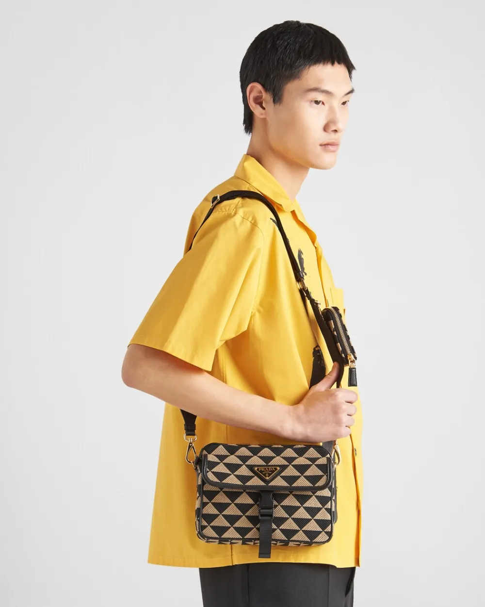 Hombre Prada BOLSOS MENSAJEROS^Bolso Symbole De Tela Bordada