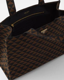 Hombre Prada BOLSOS GRANDES^Bolso Symbole De Tela Bordada