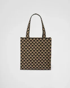 Hombre Prada BOLSOS GRANDES^Bolso Symbole De Tela Bordada
