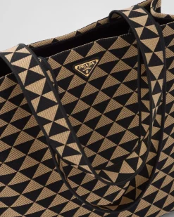 Hombre Prada BOLSOS GRANDES^Bolso Symbole De Tela Bordada