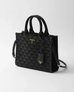 Mujer Prada BOLSOS CON ASA SUPERIOR|BOLSOS CON ASA SUPERIOR^Bolso Symbole Mediano De Tela Bordada