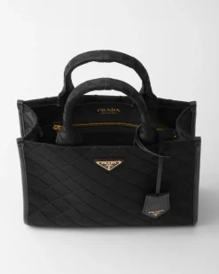 Mujer Prada BOLSOS CON ASA SUPERIOR|BOLSOS CON ASA SUPERIOR^Bolso Symbole Mediano De Tela Bordada
