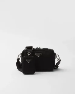 Hombre Prada BOLSOS MENSAJEROS^Bolso Re-nylon Y Piel Saffiano Brique