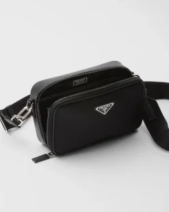 Hombre Prada BOLSOS MENSAJEROS^Bolso Re-nylon Y Piel Saffiano Brique