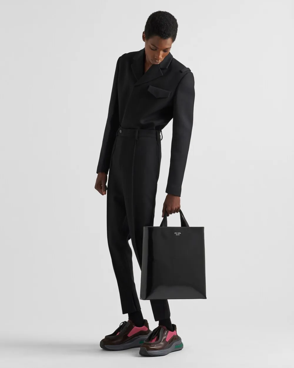 Hombre Prada BOLSOS GRANDES^Bolso Tote De Piel