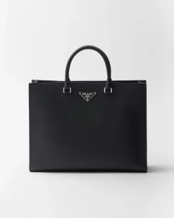 Hombre Prada BOLSOS GRANDES^Bolso Tote De Piel Saffiano