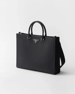 Hombre Prada BOLSOS GRANDES^Bolso Tote De Piel Saffiano