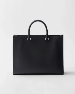 Hombre Prada BOLSOS GRANDES^Bolso Tote De Piel Saffiano