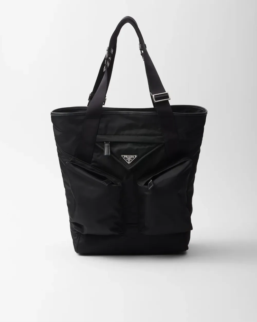 Hombre Prada BOLSOS GRANDES^Bolso Tote De Piel Y Re-nylon
