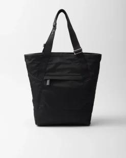 Hombre Prada BOLSOS GRANDES^Bolso Tote De Piel Y Re-nylon