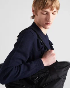 Hombre Prada BOLSOS GRANDES^Bolso Tote De Piel Y Re-nylon