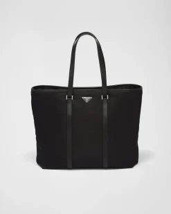 Hombre Prada COLECCIÓN MASCULINA|BOLSOS GRANDES^Bolso Tote De Re-nylon Y Piel Saffiano