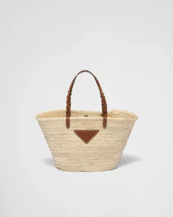 Prada PRADA SUMMER BAGS^Bolso Tote De Tejido Trenzado Y Piel
