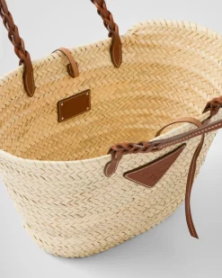 Prada PRADA SUMMER BAGS^Bolso Tote De Tejido Trenzado Y Piel