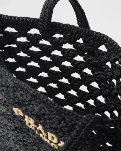 Mujer Prada PRADA SUMMER BAGS|BOLSOS GRANDES^Bolso Tote En Tejido Trenzado De Croché