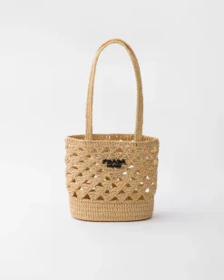 Mujer Prada PRADA SUMMER BAGS|BOLSOS GRANDES^Bolso Tote En Tejido Trenzado De Croché