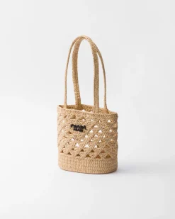 Mujer Prada PRADA SUMMER BAGS|BOLSOS GRANDES^Bolso Tote En Tejido Trenzado De Croché