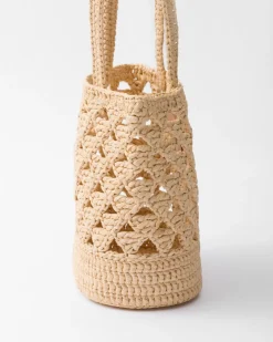 Mujer Prada PRADA SUMMER BAGS|BOLSOS GRANDES^Bolso Tote En Tejido Trenzado De Croché