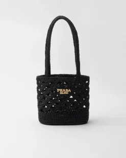 Mujer Prada PRADA SUMMER BAGS|BOLSOS GRANDES^Bolso Tote En Tejido Trenzado De Croché