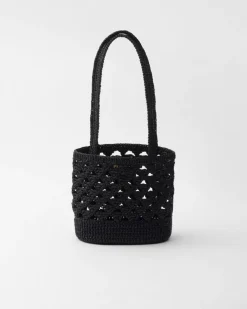 Mujer Prada PRADA SUMMER BAGS|BOLSOS GRANDES^Bolso Tote En Tejido Trenzado De Croché