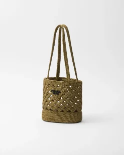 Mujer Prada PRADA SUMMER BAGS|BOLSOS GRANDES^Bolso Tote En Tejido Trenzado De Croché