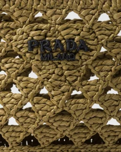 Mujer Prada PRADA SUMMER BAGS|BOLSOS GRANDES^Bolso Tote En Tejido Trenzado De Croché